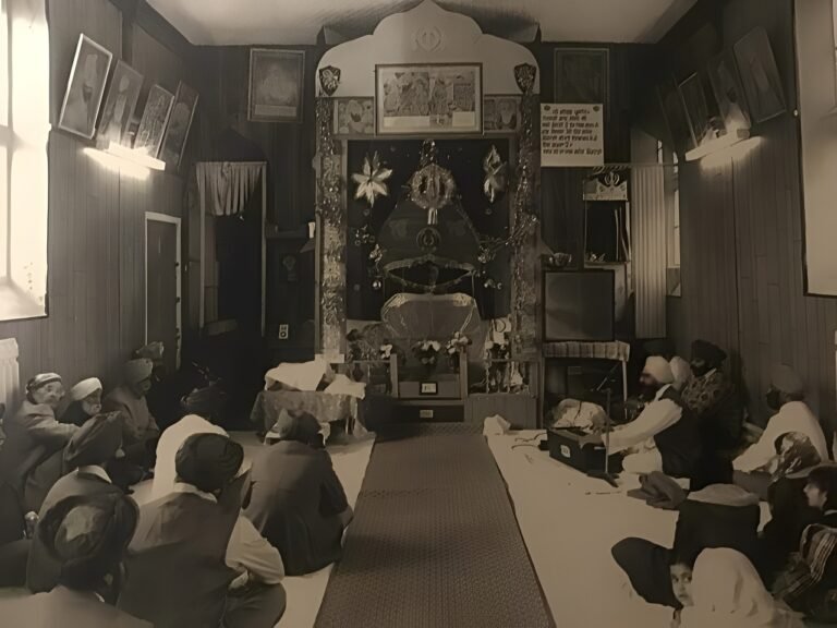 Inside Gurdwara Diwan Hall Doncaster 1970